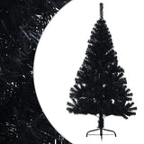 NNEVL Artificial Half Christmas Tree with Stand Black 120 cm PVC