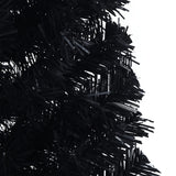 NNEVL Artificial Half Christmas Tree with Stand Black 120 cm PVC