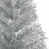 NNEVL Artificial Half Christmas Tree with Stand Silver 180 cm PET