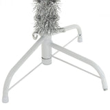 NNEVL Artificial Half Christmas Tree with Stand Silver 180 cm PET