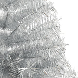 NNEVL Artificial Half Christmas Tree with Stand Silver 210 cm PET