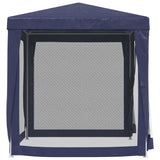 NNEVL Party Tent with 4 Mesh Sidewalls Blue 2x2 m HDPE