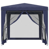 NNEVL Party Tent with 4 Mesh Sidewalls Blue 2.5x2.5 m HDPE