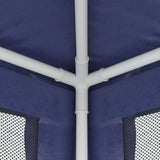 NNEVL Party Tent with 4 Mesh Sidewalls Blue 3x3 m HDPE
