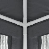 NNEVL Party Tent with 4 Mesh Sidewalls Anthracite 3x3 m HDPE