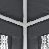 NNEVL Party Tent with 4 Mesh Sidewalls Anthracite 4x4 m HDPE