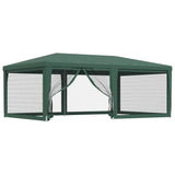NNEVL Party Tent with 6 Mesh Sidewalls Green 6x4 m HDPE