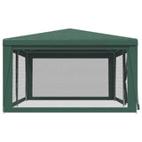 NNEVL Party Tent with 6 Mesh Sidewalls Green 6x4 m HDPE