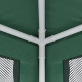 NNEVL Party Tent with 6 Mesh Sidewalls Green 6x4 m HDPE