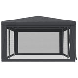 NNEVL Party Tent with 6 Mesh Sidewalls Anthracite 6x4 m HDPE