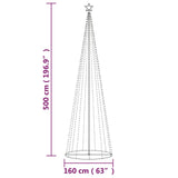 NNEVL Christmas Cone Tree Blue 732 LEDs 160x500 cm