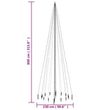 NNEVL Christmas Tree with Spike Cold White 1134 LEDs 800 cm