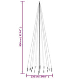 NNEVL Christmas Tree with Spike Colourful 1134 LEDs 800 cm