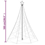 NNEVL Christmas Tree with Spike Cold white 1400 LEDs 500 cm