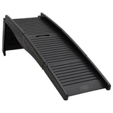 NNEVL Folding Dog Ramp Black 153x40x12.5 cm Plastic