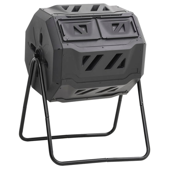 NNEVL Garden Compost Bin Black 73x64x95 cm 160 L