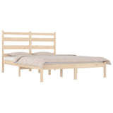 NNEVL Bed Frame Solid Wood Pine 150x200 cm 5FT King Size