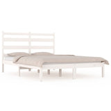 NNEVL Bed Frame White Solid Wood Pine 180x200 cm 6FT Super King