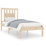 NNEVL Bed Frame Solid Wood 90x190 cm 3FT Single