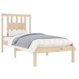 NNEVL Bed Frame Solid Wood 90x190 cm 3FT Single