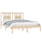 NNEVL Bed Frame Solid Wood 150x200 cm 5FT King Size