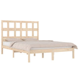 NNEVL Bed Frame Solid Wood Pine 180x200 cm 6FT Super King Size