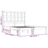 NNEVL Bed Frame Solid Wood Pine 180x200 cm 6FT Super King Size