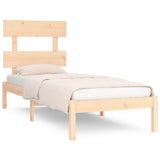 NNEVL Bed Frame Solid Wood 90x190 cm 3FT6 Single