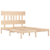 NNEVL Bed Frame Solid Wood 137x187 cm Double Size