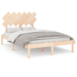NNEVL Bed Frame 137x187 cm Double Size Solid Wood