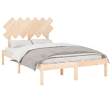 NNEVL Bed Frame 137x187 cm Double Size Solid Wood