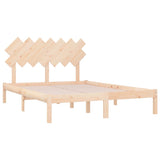 NNEVL Bed Frame 137x187 cm Double Size Solid Wood