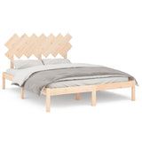 NNEVL Bed Frame 153x203 cm Queen Size Solid Wood