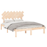 NNEVL Bed Frame 153x203 cm Queen Size Solid Wood