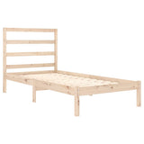 NNEVL Bed Frame Solid Wood 90x190 cm Single Bed Size