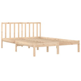 NNEVL Bed Frame Solid Wood Pine 137x187 Double Size
