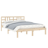 NNEVL Bed Frame Solid Wood 153x203 cm Queen Size