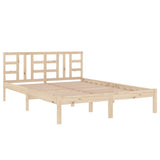 NNEVL Bed Frame Solid Wood 153x203 cm Queen Size