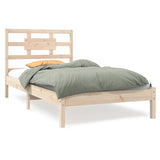 NNEVL Bed Frame Solid Wood 92x187 cm Single Bed Size