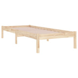NNEVL Bed Frame Solid Wood 92x187 cm Single Bed Size