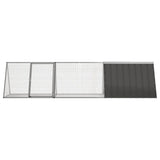 NNEVL Rabbit Cage Anthracite 302.5x80.5x71 cm Galvanised Steel