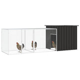 NNEVL Chicken Cage Anthracite 300x91x100 cm Galvanised Steel