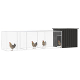 NNEVL Chicken Cage Anthracite 400x91x100 cm Galvanised Steel