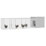 NNEVL Chicken Cage Grey 400x91x100 cm Galvanised Steel