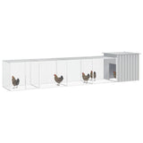 NNEVL Chicken Cage Grey 500x91x100 cm Galvanised Steel