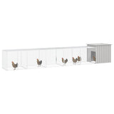 NNEVL Chicken Cage Grey 600x91x100 cm Galvanised Steel