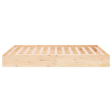 NNEVL Bed Frame Solid Wood 183x203 cm King Size