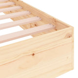 NNEVL Bed Frame Solid Wood 183x203 cm King Size