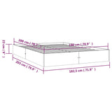 NNEVL Bed Frame Solid Wood 183x203 cm King Size