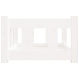 NNEVL Dog Bed White 55.5x45.5x28 cm Solid Wood Pine